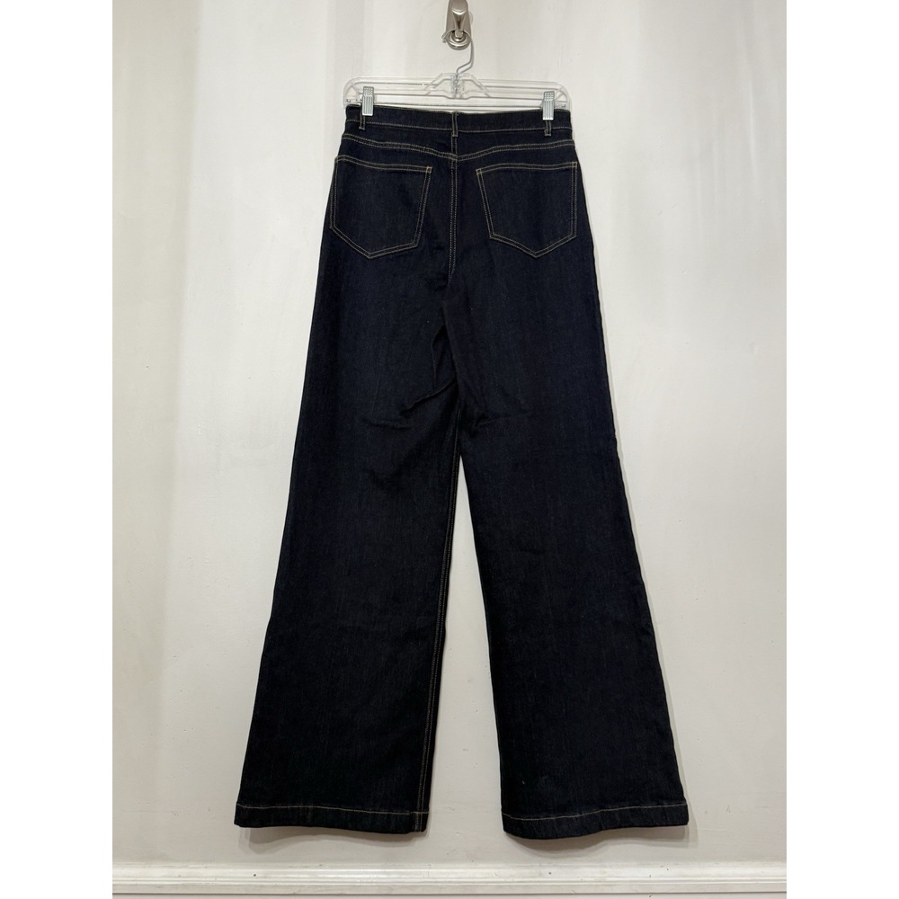 J. McLaughlin Dark Wash Wide Leg High Rise Jeans Stretchy Women's 4 - Picture 2 of 8